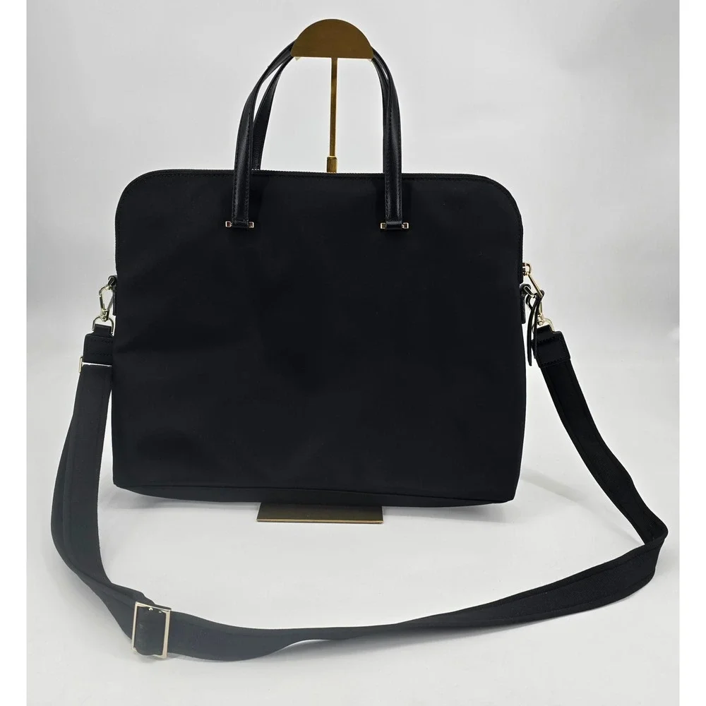 Kate Spade Daveney Blake Avenue Black Nylon Laptop Bag Briefcase Crossbody